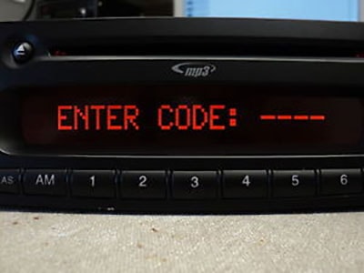 enter becker  radio code