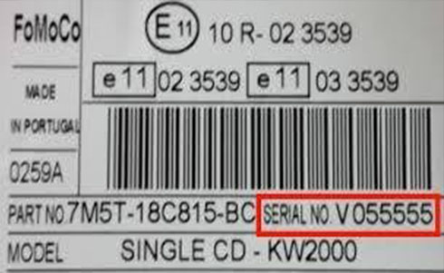 fomoco radio serial number