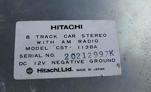 hitachi radio serial number