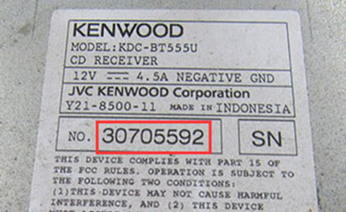 kenwood radio serial number