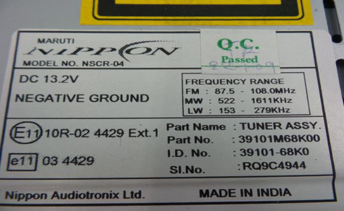 nippon audiotronix radio serial number
