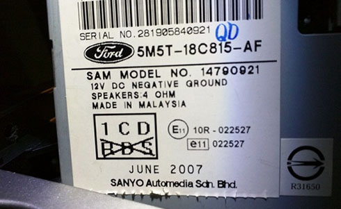 sanyo serial number