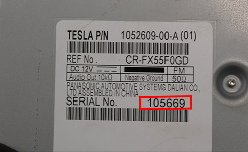 tesla serial number